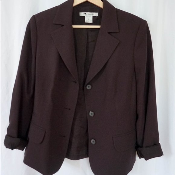 Espresso Brown Petites Office Workwear WFH Blazer - Picture 2 of 3